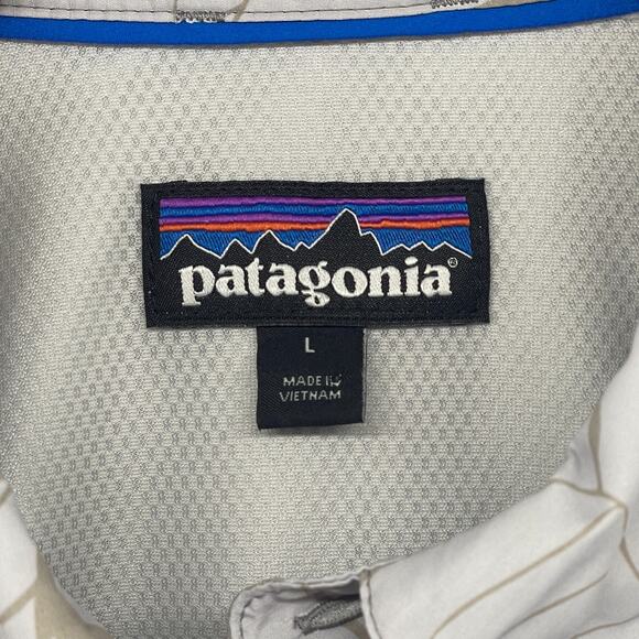 PATAGONIA Shirt Mens L Sol Patrol II Floral Performance Mesh Lined Ripstop Gray - Picture 5 of 14